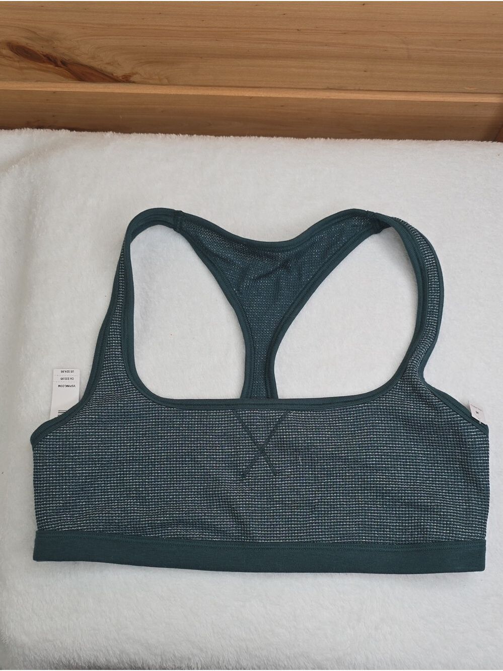 VS PINK Cotton Dorm Unlined Racerback Bralette Sz Med NWT - Picture 3 of 6